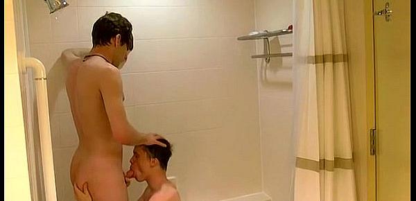  Hot twink scene William and Damien get into the shower together for a